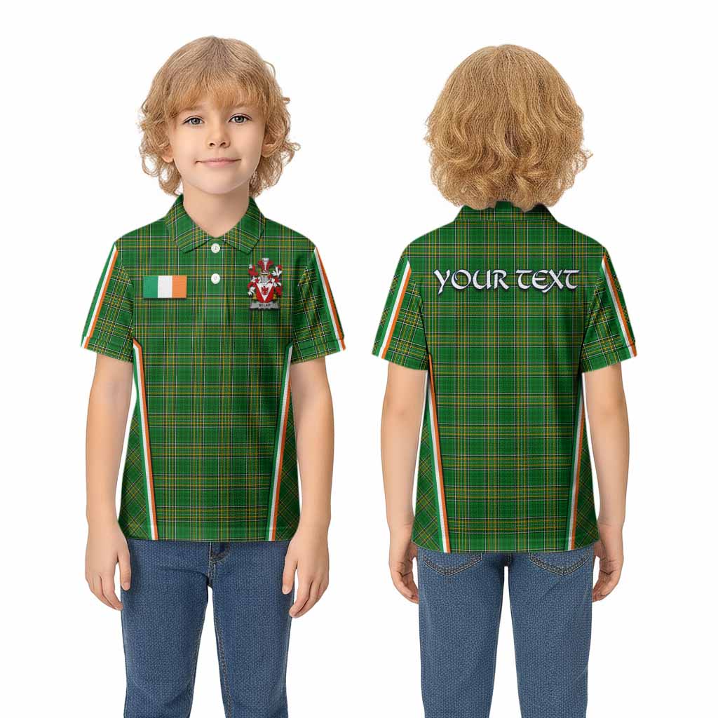 Delap Irish Clan Coat of Arm Tartan Kid Polo Shirt Flag Style