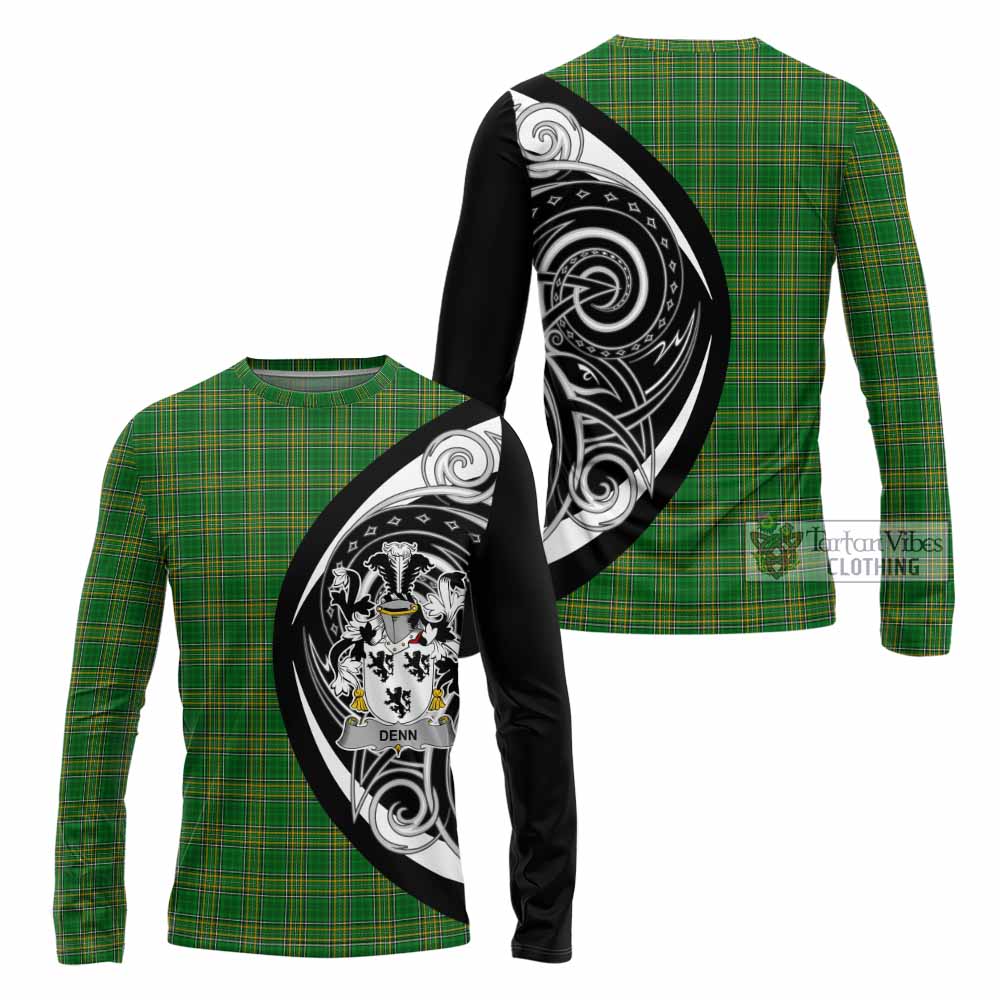 Denn Irish Clan Long Sleeve T-Shirt Celtic Circle Style - Tartan Vibes Clothing