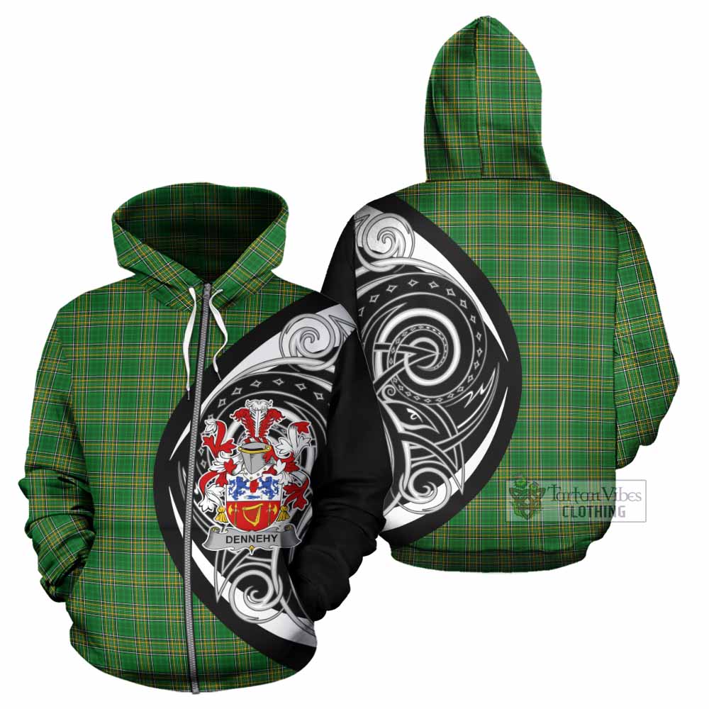 Tartan Vibes Clothing Dennehy Irish Clan Hoodie Celtic Circle Style