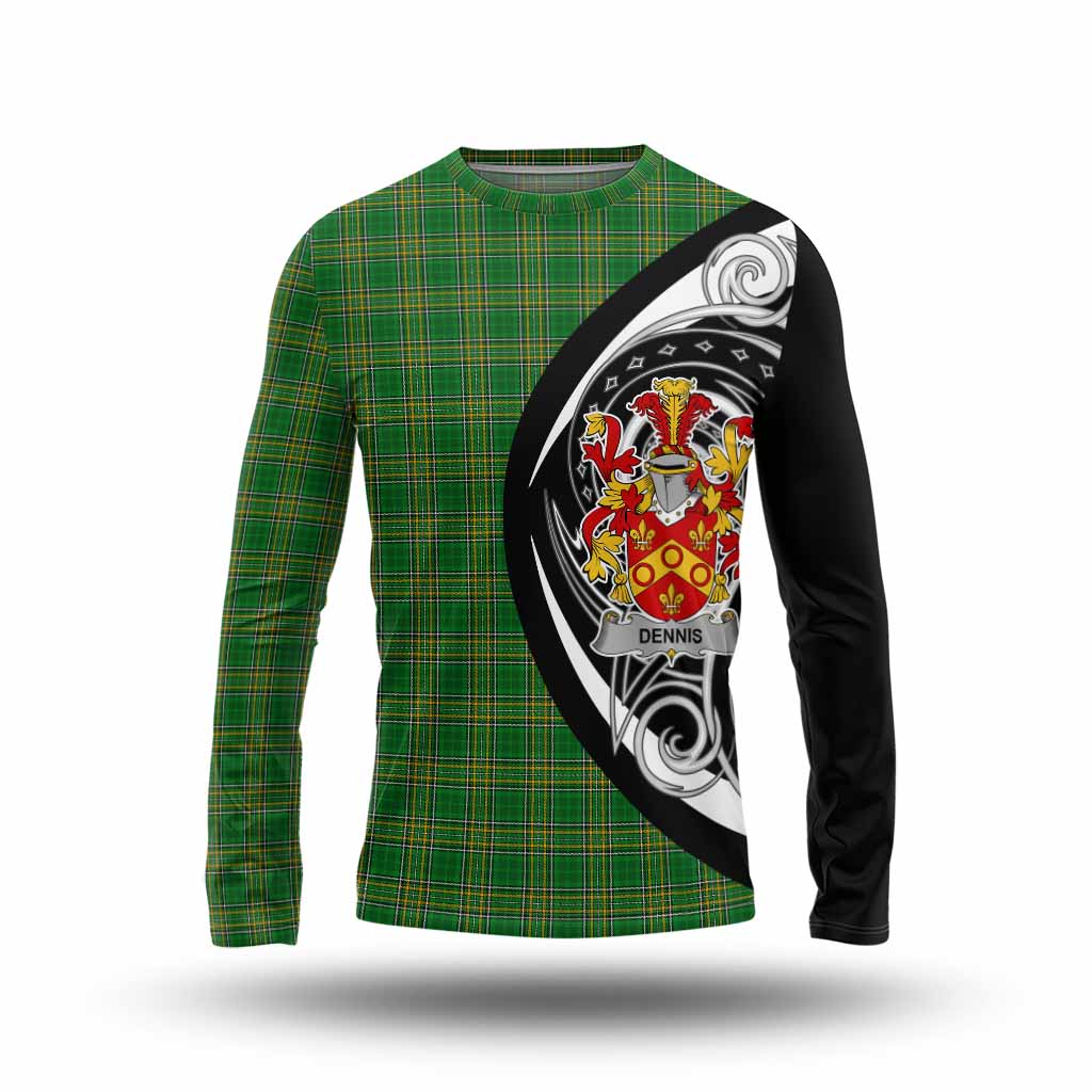 Tartan Vibes Clothing Dennis Irish Clan Long Sleeve T-Shirt Celtic Circle Style
