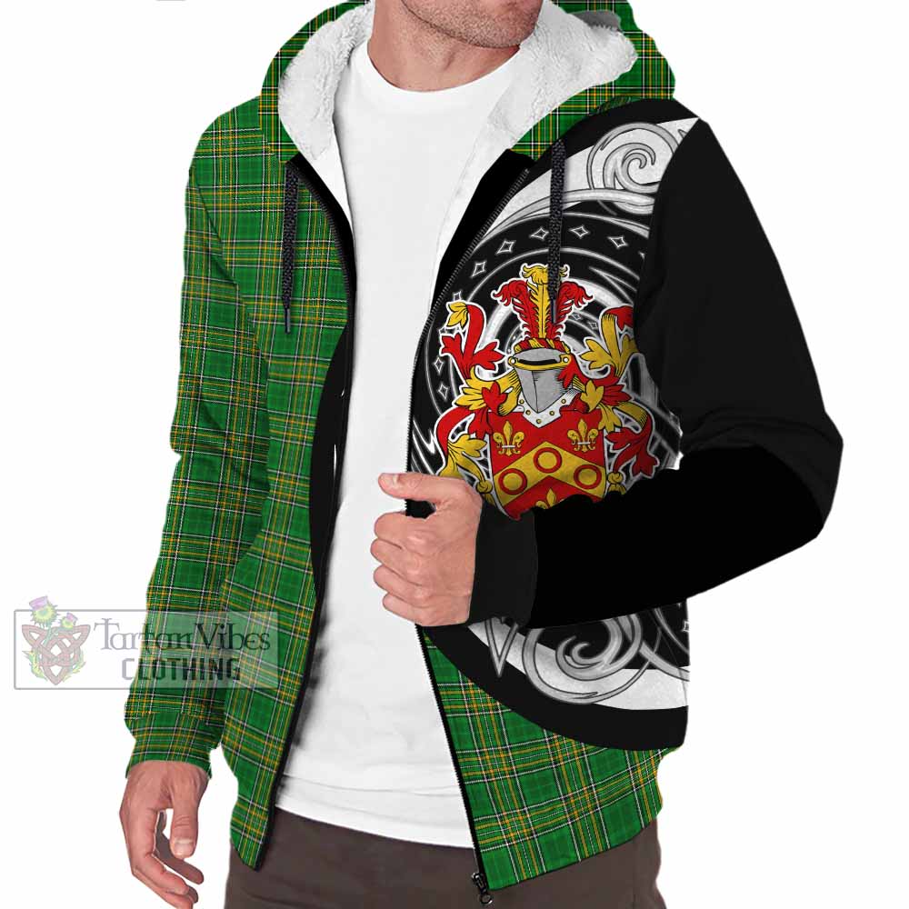 Tartan Vibes Clothing Dennis Irish Clan Sherpa Hoodie Celtic Circle Style
