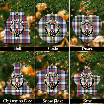 Dennistoun Tartan Christmas Ceramic Ornaments with Family Crest Ceramic - Tartan Vibes Clothing