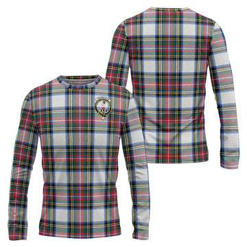 Dennistoun Tartan Long Sleeve T-Shirt with Family Crest Unisex - Tartan Vibes Clothing
