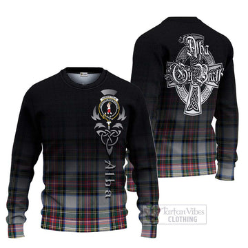 Dennistoun Tartan Ugly Sweater Featuring Alba Gu Brath Family Crest Celtic Inspired Unisex - Tartan Vibes Clothing