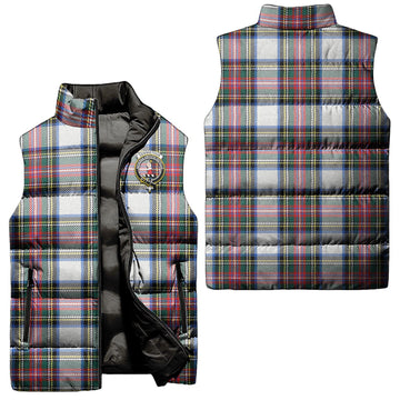 Dennistoun Tartan Sleeveless Puffer Jacket with Family Crest Unisex - Tartan Vibes Clothing