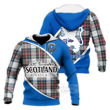 Dennistoun Family Crest Tartan Knitted Hoodie Celebrate Saint Andrew's Day in Style Unisex Knitted Pullover Hoodie - Tartan Vibes Clothing
