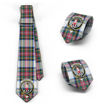 Dennistoun Tartan Classic Necktie with Family Crest