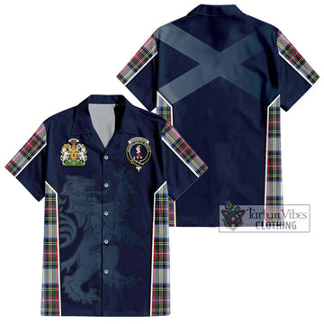 Dennistoun Tartan Hawaiian Shirt with Family Crest and Lion Rampant Vibes Sport Style Kid - Tartan Vibes Clothing