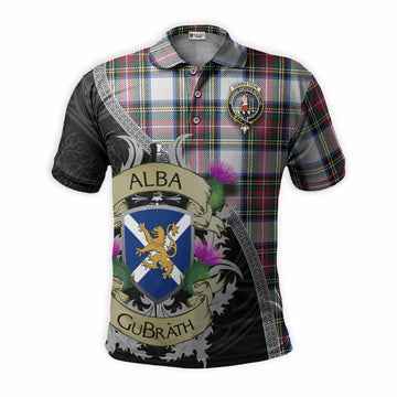 Dennistoun Tartan Family Crest Polo Shirt Lion Rampant Royal Thistle Shield Celtic Inspired Kid - Tartan Vibes Clothing