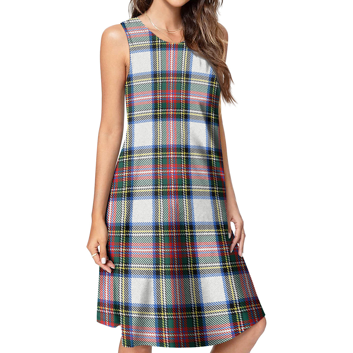 Dennistoun Tartan Womens Casual Dresses 4XL - Tartan Vibes Clothing