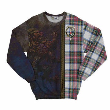 Dennistoun Tartan Family Crest Sweatshirt Alba Gu Brath Be Brave Lion Ancient Style Unisex - Tartan Vibes Clothing