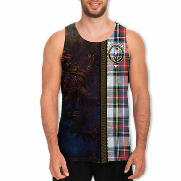 Dennistoun Tartan Family Crest Men's Tank Top Alba Gu Brath Be Brave Lion Ancient Style Men - Tartan Vibes Clothing