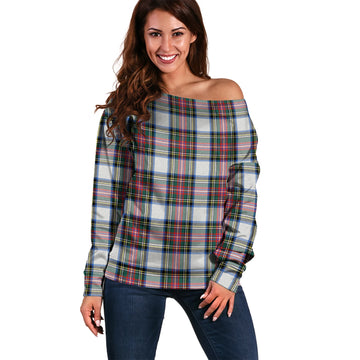 Dennistoun Tartan Off Shoulder Women Sweater Women - Tartan Vibes Clothing