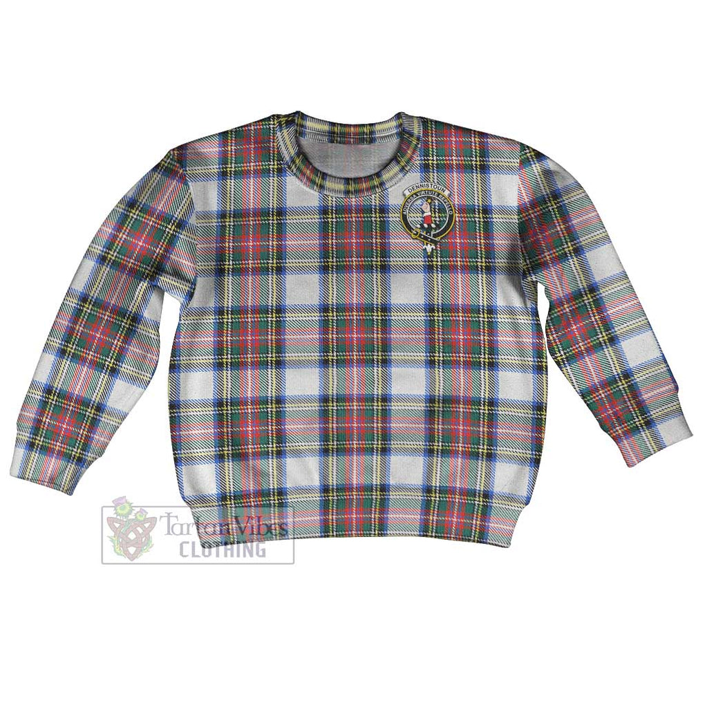Dennistoun Tartan Kid Ugly Sweater with Family Crest Kid - Tartan Vibes Clothing