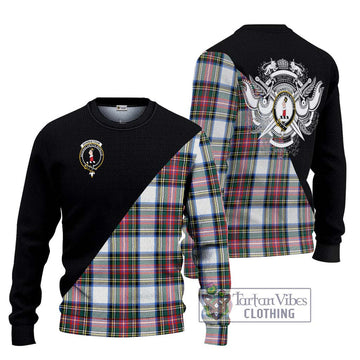 Dennistoun Tartan Ugly Sweater with Family Crest and Military Logo Style Unisex - Tartan Vibes Clothing