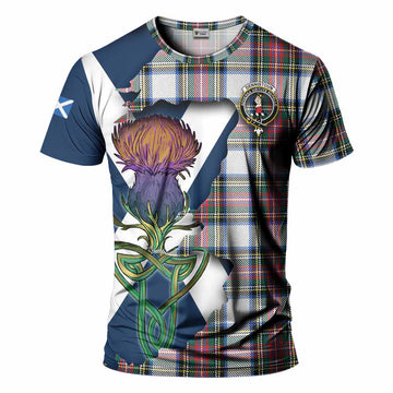 Dennistoun Tartan Family Crest T-Shirt Scottish Thistle Celtic Inspired Kid's Shirt - Tartan Vibes Clothing