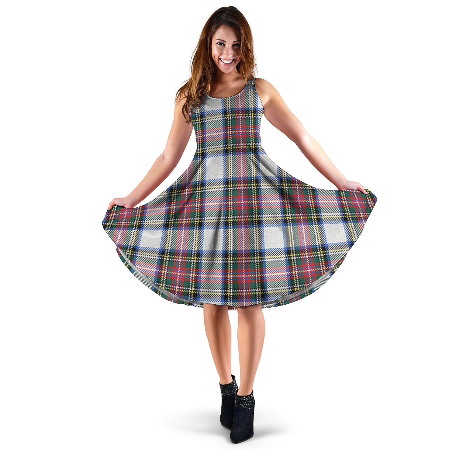 Dennistoun Tartan Sleeveless Midi Womens Dress XL - Tartan Vibes Clothing