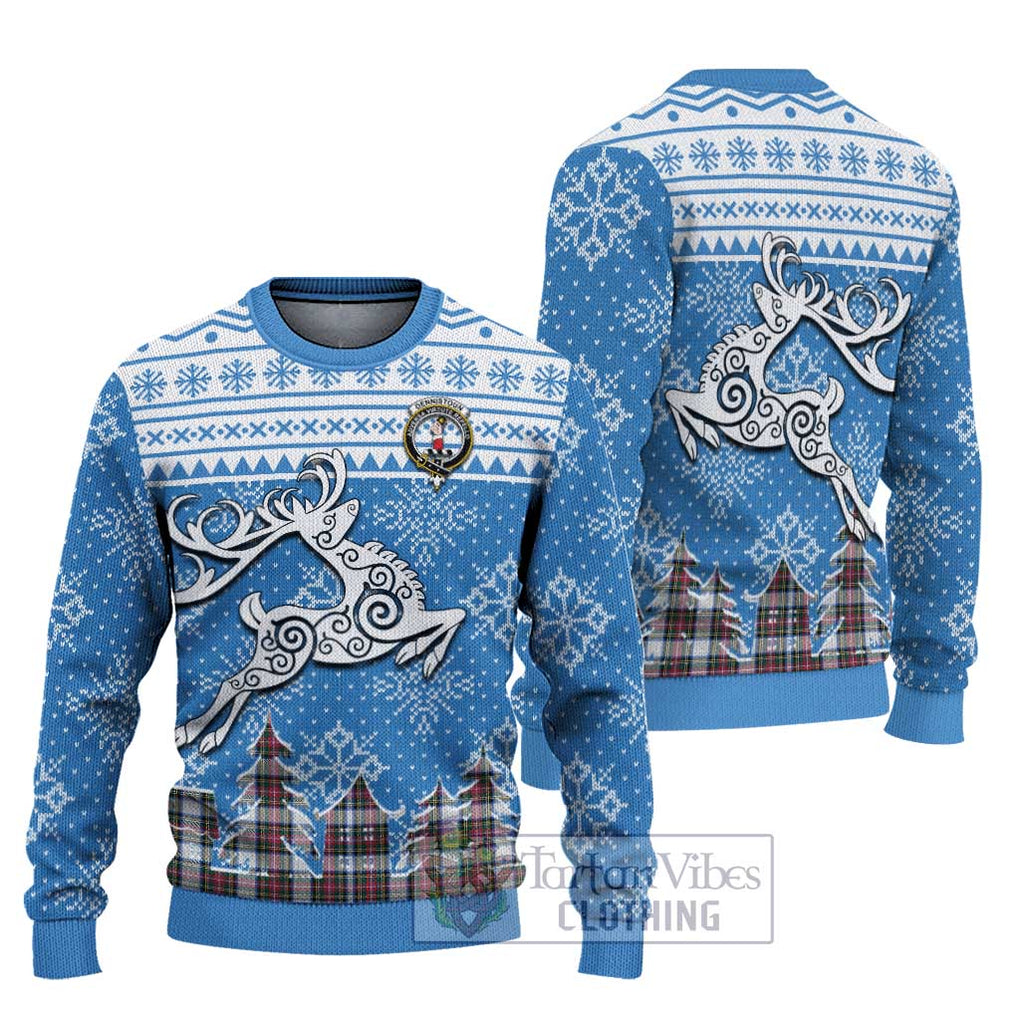 Dennistoun Clan Christmas Ugly Sweater Celtic Reindeer Style Unisex - Tartan Vibes Clothing