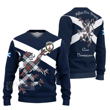 Dennistoun Tartan Lion Rampant Ugly Sweater Proudly Display Your Heritage with Alba Gu Brath and Clan Name Unisex - Tartan Vibes Clothing
