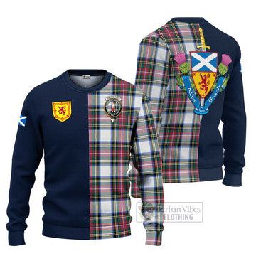 Dennistoun Tartan Ugly Sweater Alba with Scottish Lion Royal Arm Half Style Unisex - Tartan Vibes Clothing