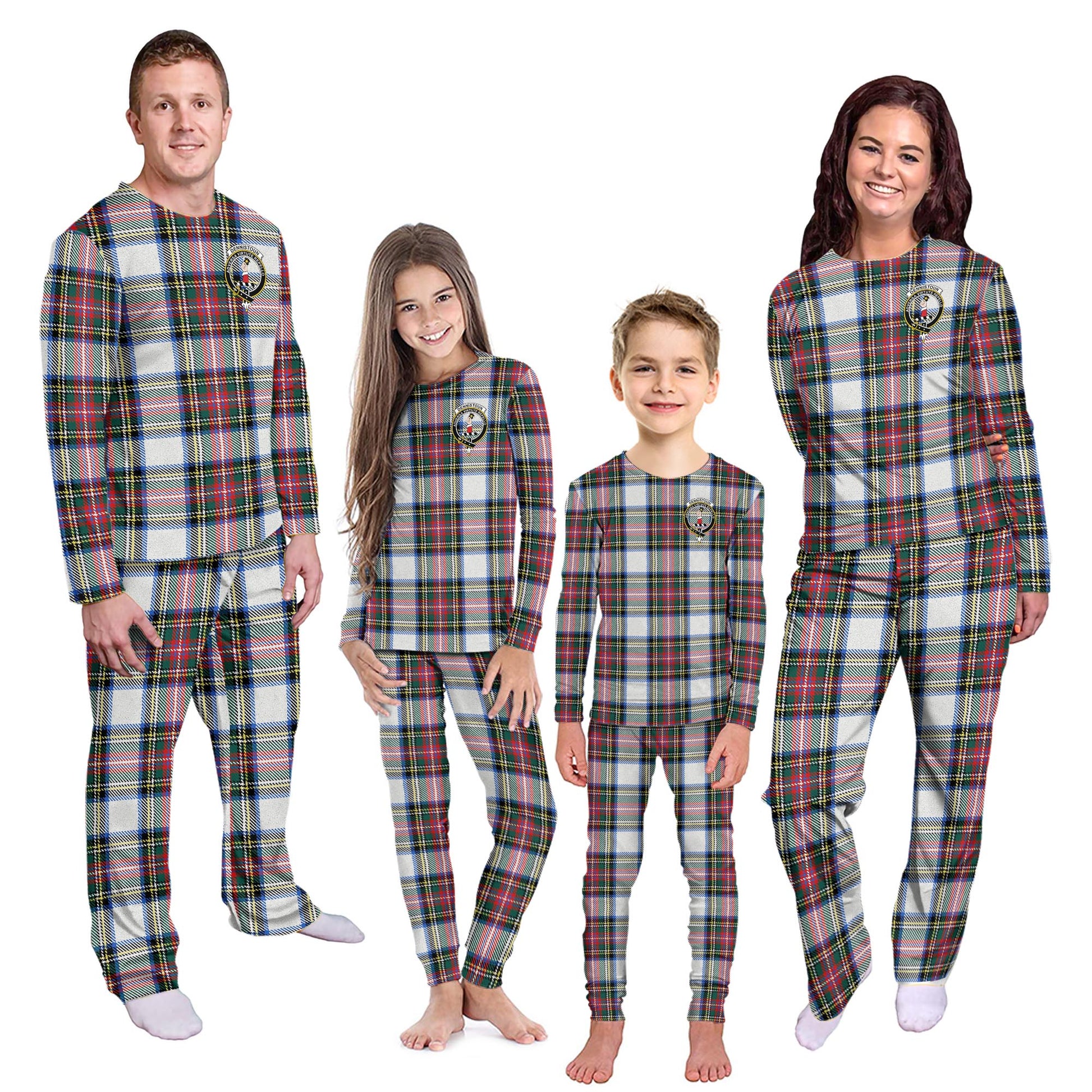 Dennistoun Tartan Pajamas Family Set with Family Crest – Tartan Vibes ...