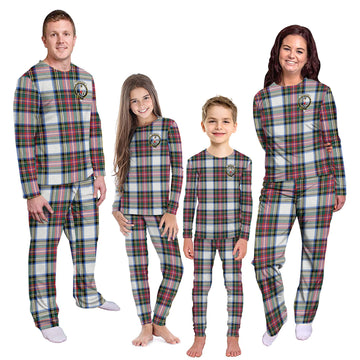 Dennistoun Tartan Pajamas Family Set with Family Crest Kid - Tartan Vibes Clothing