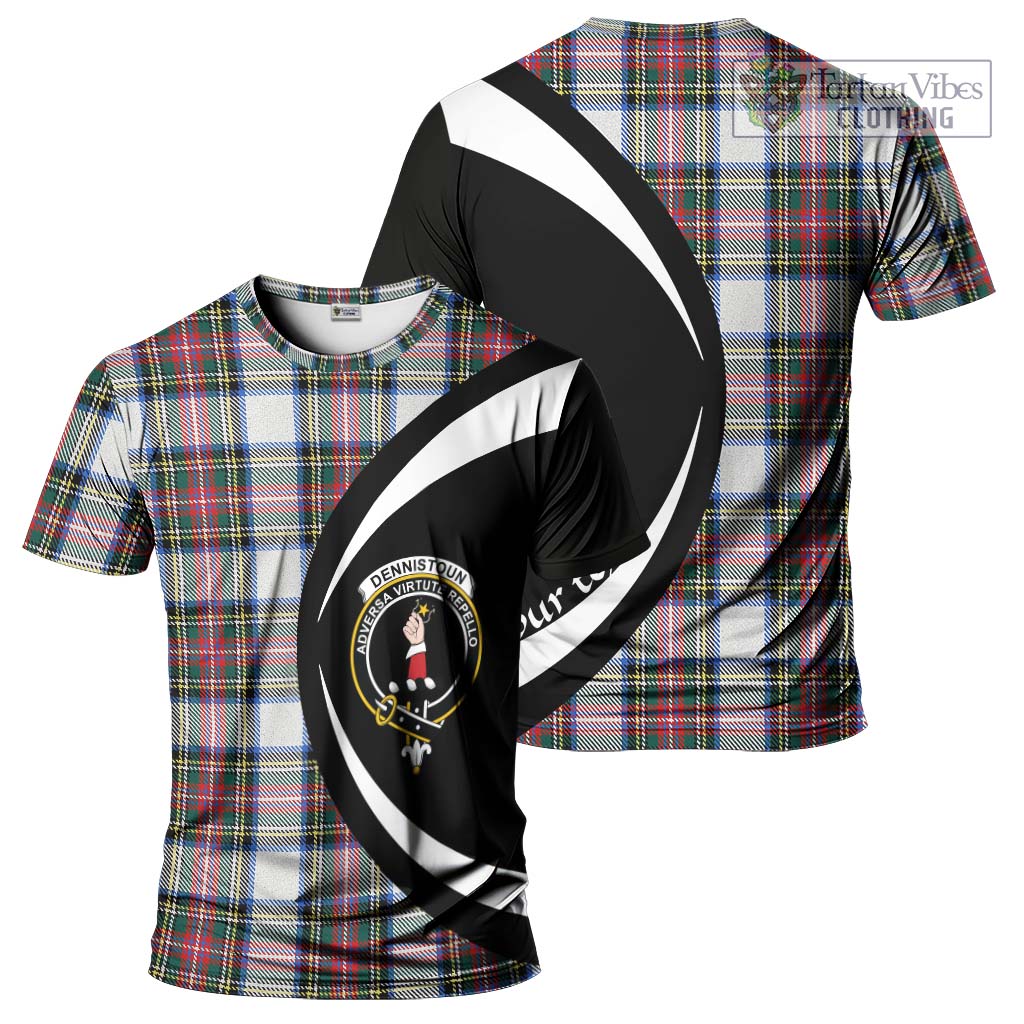 Dennistoun Tartan T-Shirt with Family Crest Circle Style Kid's Shirt - Tartan Vibes Clothing