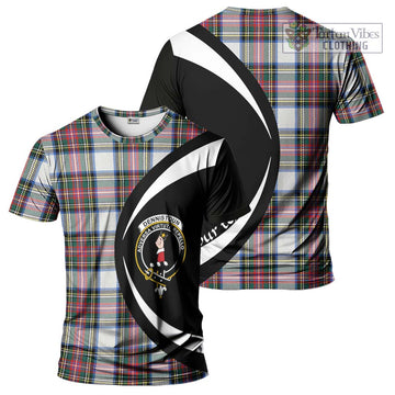 Dennistoun Tartan T-Shirt with Family Crest Circle Style Kid's Shirt - Tartan Vibes Clothing