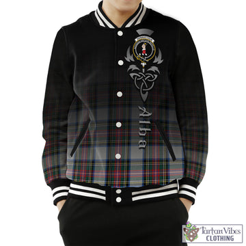 Dennistoun Tartan Baseball Jacket Featuring Alba Gu Brath Family Crest Celtic Inspired Unisex - Tartan Vibes Clothing