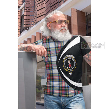 Dennistoun Tartan Cotton T-shirt with Family Crest Circle Style Men's Shirt - Tartan Vibes Clothing