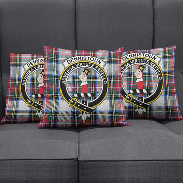 Dennistoun Tartan Pillow Cover with Family Crest Rectangle Pillow Cover 51*91cm - Tartan Vibes Clothing