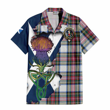 Dennistoun Tartan Family Crest Hawaiian Shirt Scottish Thistle Celtic Inspired Kid - Tartan Vibes Clothing