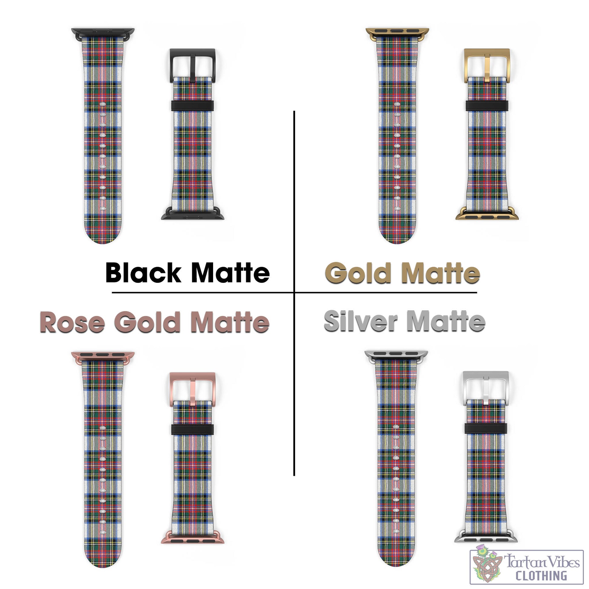 Dennistoun Tartan Watch Band 42 - 45 mm - Tartan Vibes Clothing