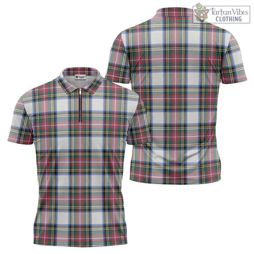 Dennistoun Tartan Zipper Polo Shirt Unisex - Tartan Vibes Clothing
