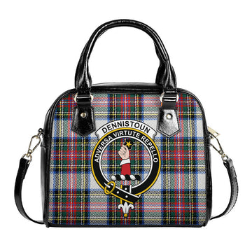 Dennistoun Tartan Shoulder Handbags with Family Crest