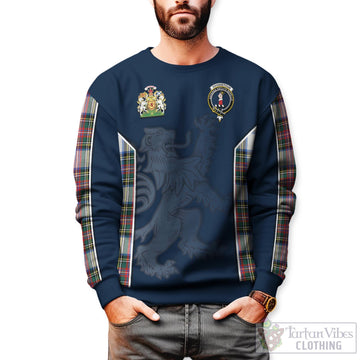 Dennistoun Tartan Sweater with Family Crest and Lion Rampant Vibes Sport Style