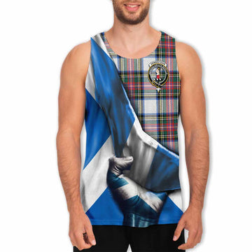 Dennistoun Tartan Men's Tank Top with Family Crest Scotland Patriotic Style Men - Tartan Vibes Clothing