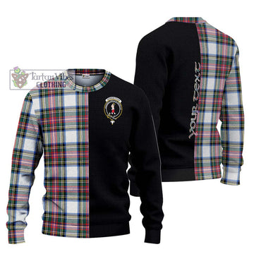 Dennistoun Tartan Ugly Sweater with Family Crest and Half Of Me Style Unisex - Tartan Vibes Clothing