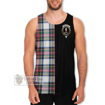 Dennistoun Tartan Men's Tank Top with Family Crest and Half Of Me Style Men - Tartan Vibes Clothing