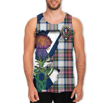 Dennistoun Tartan Family Crest Men's Tank Top Scottish Thistle Celtic Inspired Men - Tartan Vibes Clothing