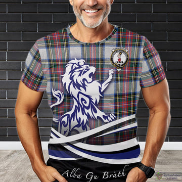 Dennistoun Tartan T-Shirt with Alba Gu Brath Regal Lion Emblem Kid's Shirt - Tartan Vibes Clothing