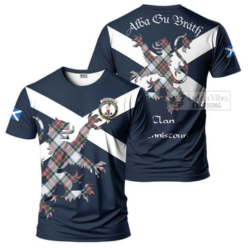 Dennistoun Tartan Lion Rampant T-Shirt Proudly Display Your Heritage with Alba Gu Brath and Clan Name Kid's Shirt - Tartan Vibes Clothing