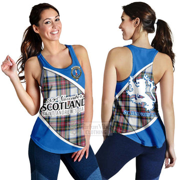 Dennistoun Family Crest Tartan Women's Racerback Tanks Celebrate Saint Andrew's Day in Style 4XL - Tartan Vibes Clothing