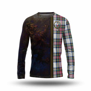 Dennistoun Tartan Family Crest Long Sleeve T-Shirt Alba Gu Brath Be Brave Lion Ancient Style Unisex - Tartan Vibes Clothing