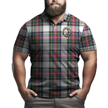 Dennistoun Tartan Men's Polo Shirt with Family Crest