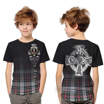 Dennistoun Tartan Kid T-Shirt Featuring Alba Gu Brath Family Crest Celtic Inspired Youth XL Size14 - Tartan Vibes Clothing