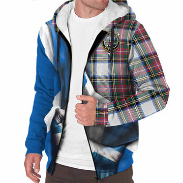 Dennistoun Tartan Sherpa Hoodie with Family Crest Scotland Patriotic Style Unisex S - Tartan Vibes Clothing