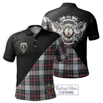 Dennistoun Tartan Polo Shirt with Family Crest and Military Logo Style Kid - Tartan Vibes Clothing