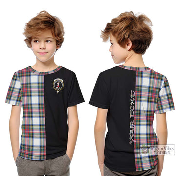 Dennistoun Tartan Kid T-Shirt with Family Crest and Half Of Me Style Youth XL Size14 - Tartan Vibes Clothing