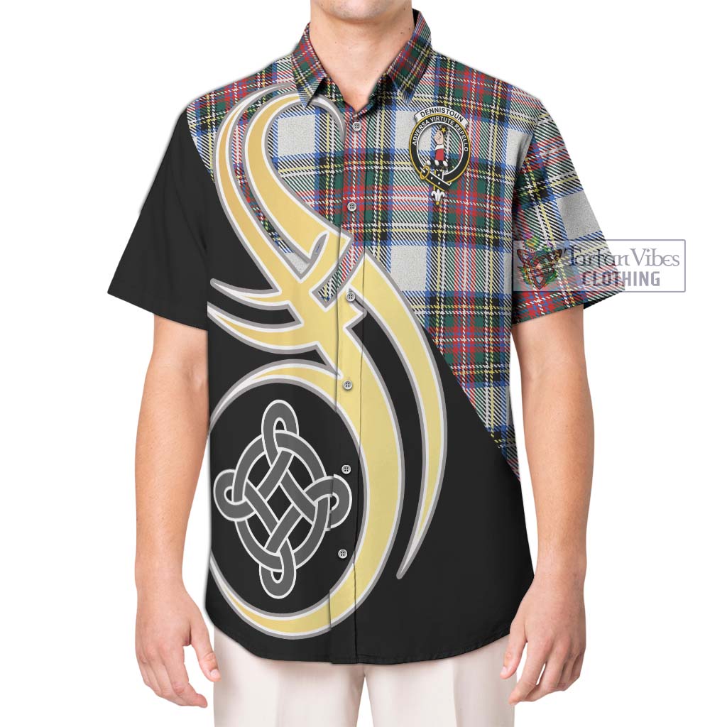 Dennistoun Tartan Hawaiian Shirt with Family Crest and Celtic Symbol Style Kid - Tartan Vibes Clothing